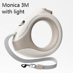 Ring With Light Dog Leash Pet Automatic Retractable Leash Luminous